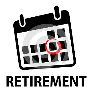 retirement concept, calendar