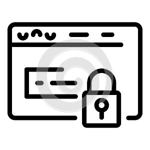 Web safe authentication icon, outline style