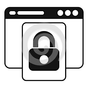 Web safe icon simple vector. Data privacy