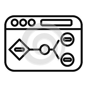 Web scheme api icon outline vector. Interface website