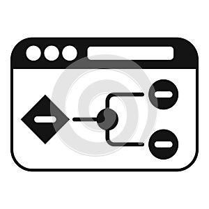 Web scheme api icon simple vector. Interface website