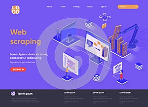 Web scraping isometric landing page.