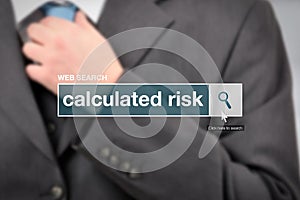 Web search bar glossary term - calculated risk
