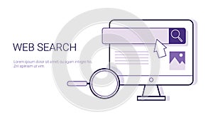 Web Search Browsing Business Concept Template Web Banner With Copy Space