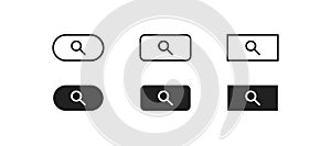 Web search button, simple isolated icon for your design in vector flat