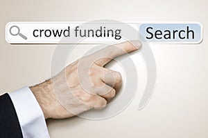 Web search crowd funding