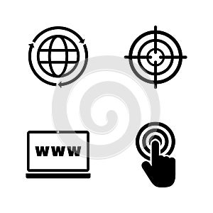 Web Search. Simple Related Vector Icons