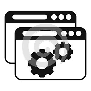 Web secure api icon simple vector. Interface hosting