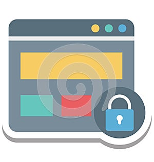 Web Security Isolated Vector Icon