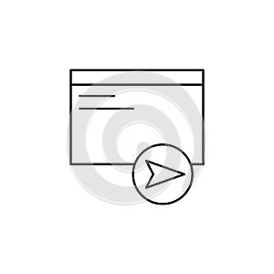 Web, send, email, message icon. Simple line, outline vector of information transfer icons for ui and ux, website or mobile