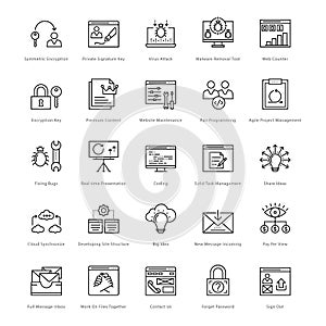 Web and SEO Line Vector Icons 37