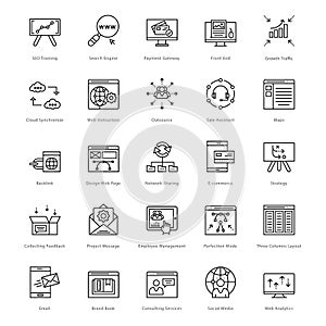 Web and SEO Line Vector Icons 40