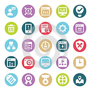 Web, SEO, Tools and Digital Marketing Two Color Glyph Vectors Isolated editable Icons Pack