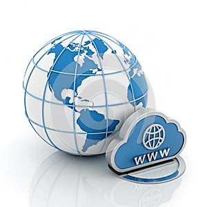 Web Service 3D Icon isolated photo