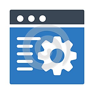 Web setting vector glyph color icon