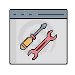 Web settings Vector icon which can easily modify or edit .