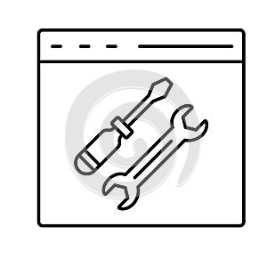 Web settings Vector icon which can easily modify or edit .