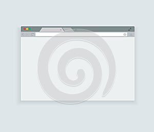 Web Simple Browser window. Simple browser window. Flat vector illustration. EPS10