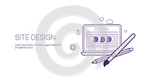 Web Site Design Programming Banner Template With Copy Space