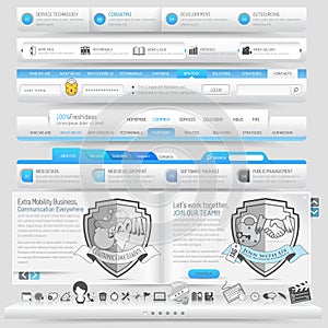 Web site design template elements