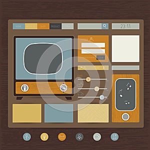 Web site flat design template.