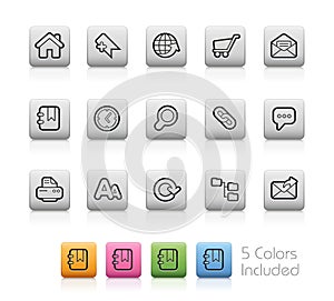 Web Site and Internet -- Outline Buttons