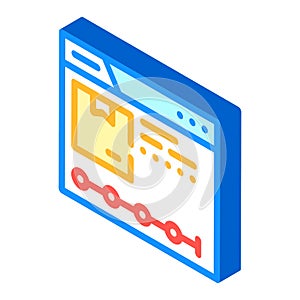 Web site online tracking isometric icon vector illustration