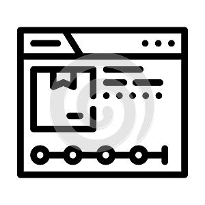 Web site online tracking line icon vector illustration