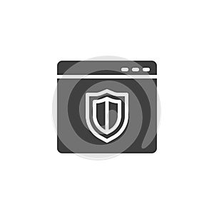 Web site security vector icon