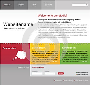 Web site template