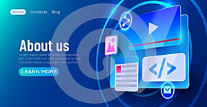 Web site ui element banner. Web development concept.