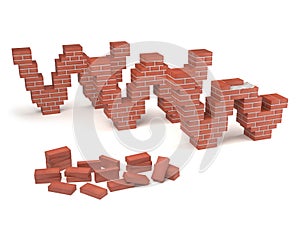 Web site under construction - bricks