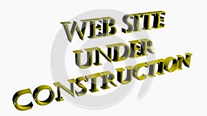 Web Site Under Construction coming to camera - 3D rendering video