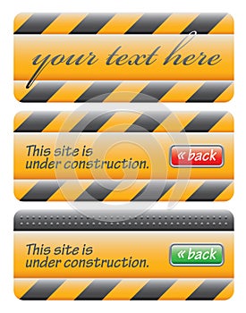 Web site under construction message set