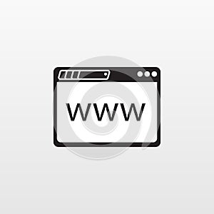 Web site window icon isolated. Browser landing page. Modern simple landing page sign. Business, inte