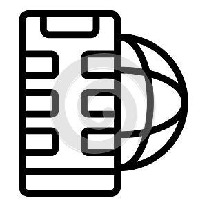 Web smartphone icon outline vector. Server system