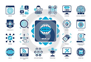 Web 2.0 solid icon set