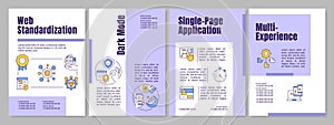 Web standardization purple brochure template