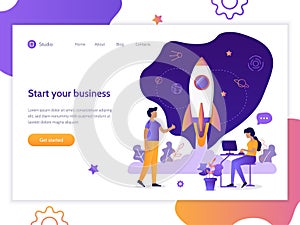 Web startup banner