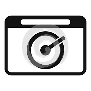 Web surf speed icon simple vector. Delivery work