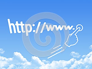 Web symbol message cloud shape