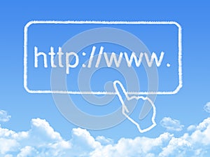 Web symbol message cloud shape