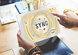 Web Sync Trend Update Networking Concept