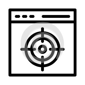 Web target thin line vector icon