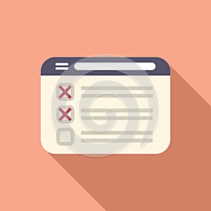 Web task schedule icon flat vector. Event time
