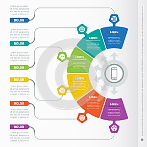 Web Template of a chart, diagram or presentation. Part of the re
