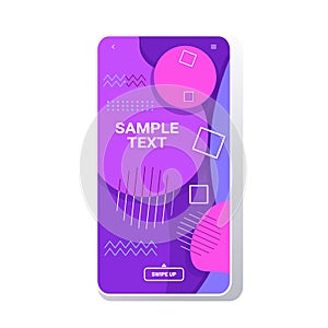 Web template dynamical colorful gradient abstract banner flowing liquid shape fluid color smartphone screen online