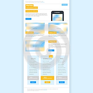 Web template for e-mail photo