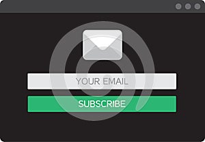 Email Subcribe Form UI UX Web Design Template