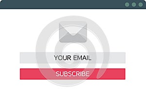 Email Subcribe Form UI UX Web Design Template